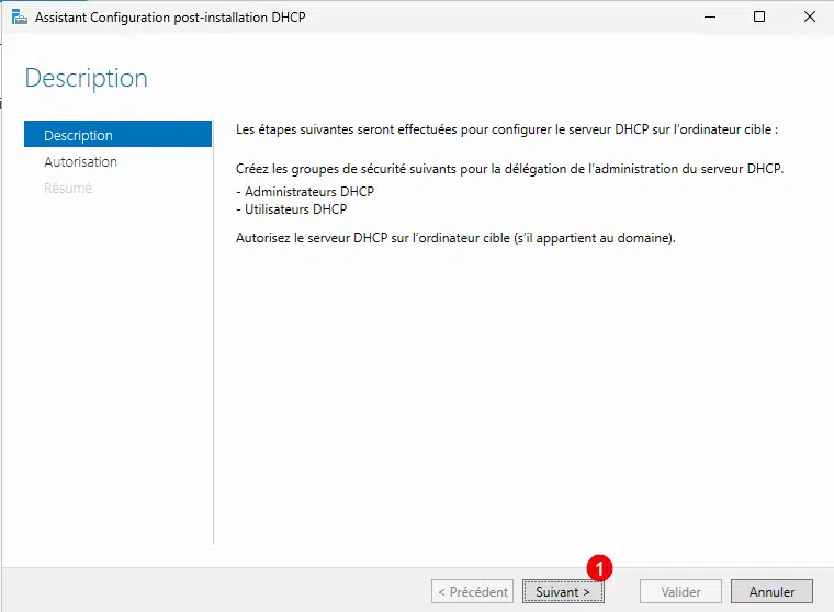 پیکربندی اولیه سرویس DHCP : مجوز دادن به DHCP در اکتیو دایرکتوری