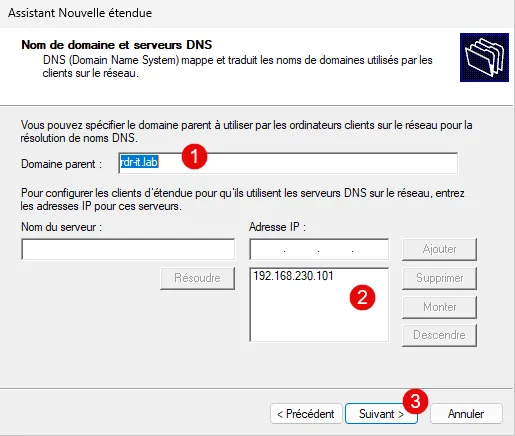 ایجاد Scope روی سرور DHCP