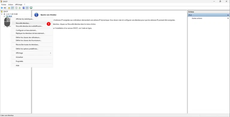 ایجاد Scope روی سرور DHCP