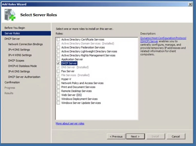راه اندازی DHCP در ویندوز سرور 2008