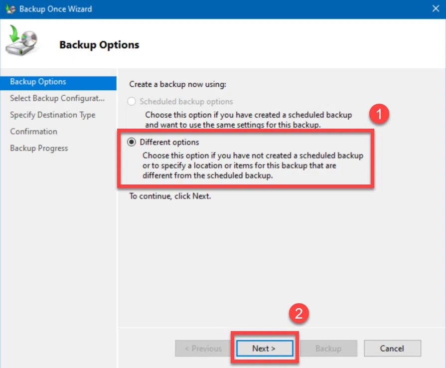 بکاپ گیری از ویندوز سرور با Windows Server Backup