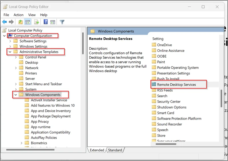 افزایش تعداد کاربران ریموت دسکتاپ با تغییر تنظیمات Group Policy