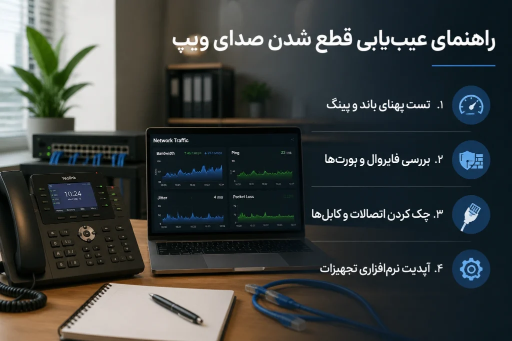 بررسی دلایل قطع شدن صدای تماس در VoIP و راهکارهای رفع